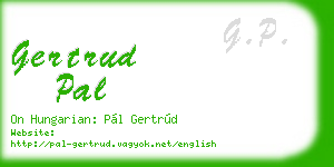 gertrud pal business card