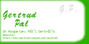 gertrud pal business card